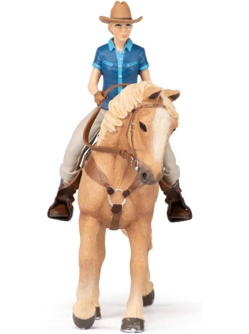 Figurine Cheval western et sa cavalière - Kiabi