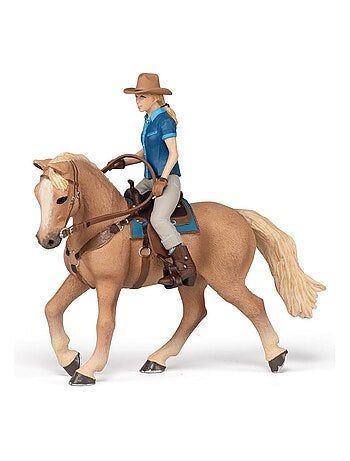 Figurine cheval western et sa cavalière - Kiabi