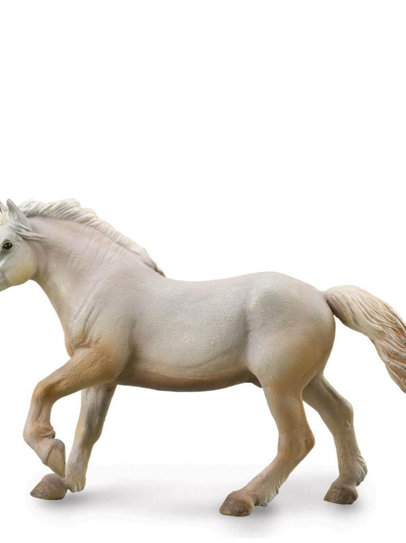Figurine Cheval XL : Etalon Draft Américain Crème N/A - Kiabi