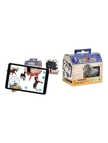 Figurine Chevaux: 3 Mini Chevaux Et Grange À Plier