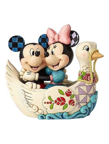 Figurine Collection Mickey et Minnie Bateau cygne