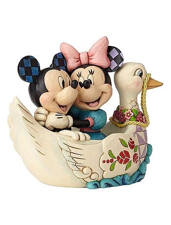 Figurine Collection Mickey et Minnie Bateau cygne
