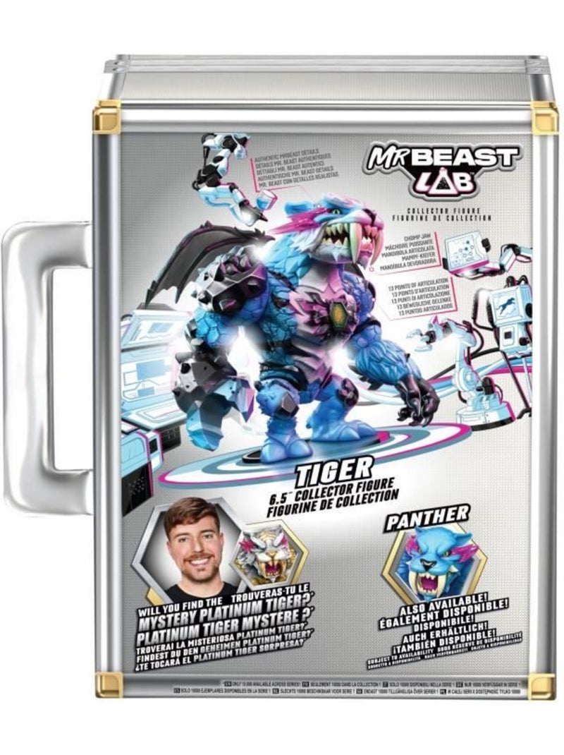 Figurine collector - moose toys - tigre mr. Beast lab - 8,8 cm, collection Bleu - Kiabi