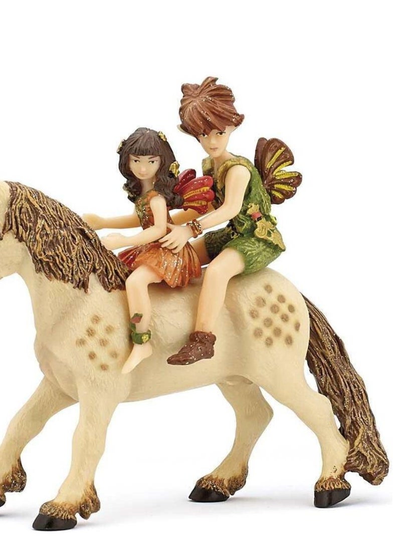 Figurine Contes et Légendes : Boîte présentoir 3 figurines : Poney et enfants elfes N/A - Kiabi