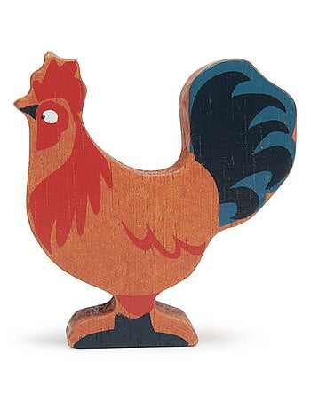 Figurine Coq en bois