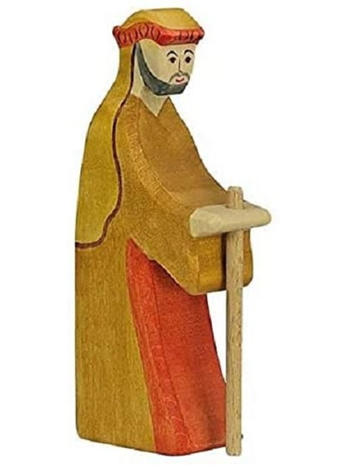 Figurine crèche de noël - berger avec bâton 2 - Kiabi