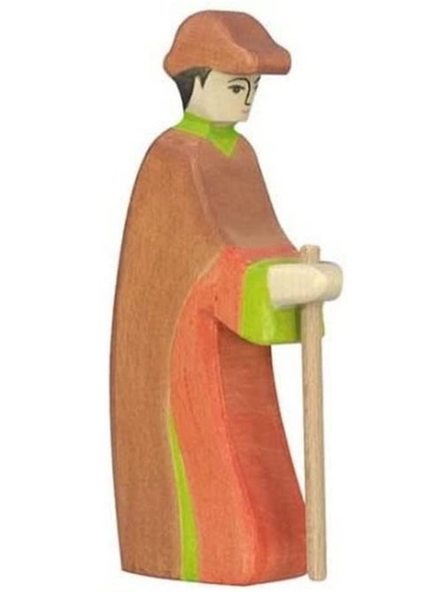 Figurine crèche de noël - berger avec bâton - Kiabi