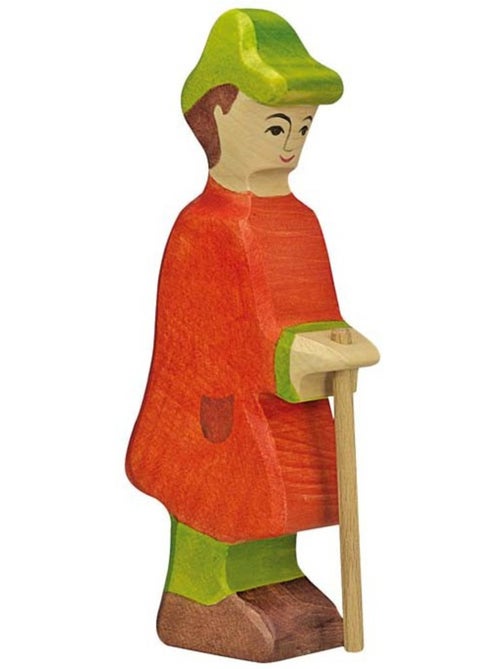 Figurine crèche de noël - berger avec bâton - Kiabi