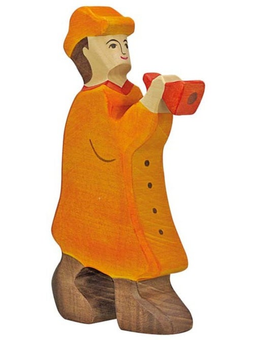 Figurine crèche de noël - berger avec flûte - Kiabi