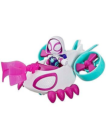 Figurine d'action - hélico ghost-spider + accessoire - hasbro spidey et ses amis