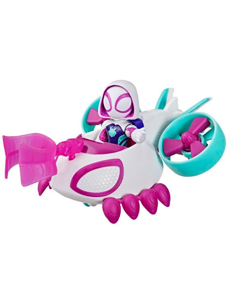 Figurine d'action - hélico ghost-spider + accessoire - hasbro spidey et ses amis Bleu - Kiabi