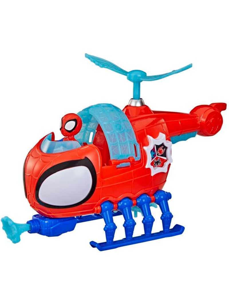 Figurine d'action - hélico lance-projectile + figurine 7,5 cm - hasbro marvel Bleu - Kiabi