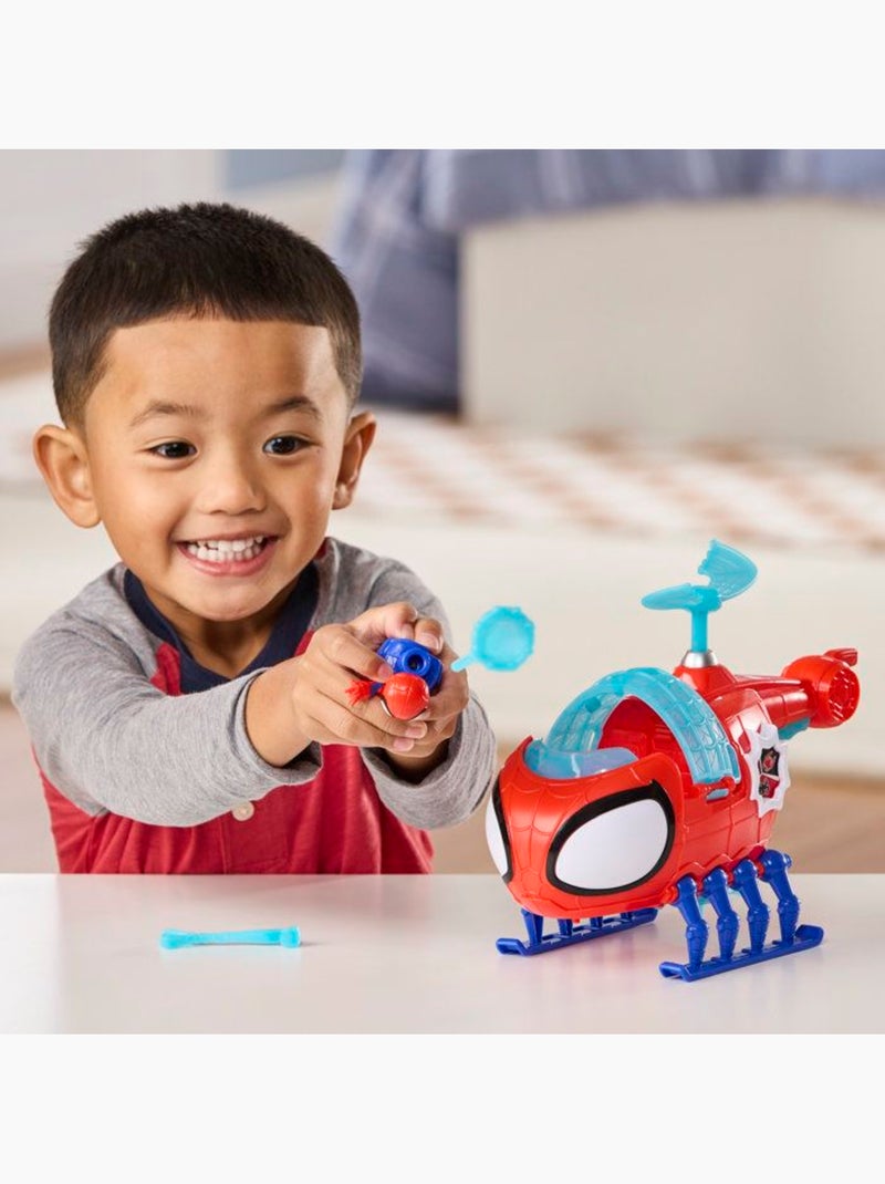 Figurine d'action - hélico lance-projectile + figurine 7,5 cm - hasbro marvel Bleu - Kiabi