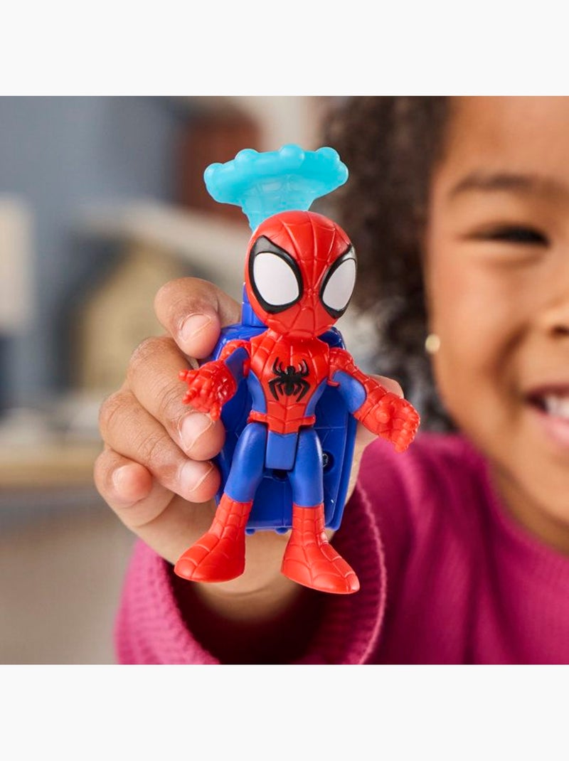 Figurine d'action - hélico lance-projectile + figurine 7,5 cm - hasbro marvel Bleu - Kiabi