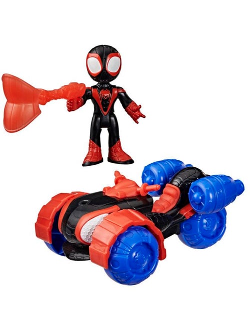 Figurine d'action - techno-quad + miles morales 7,5 cm - hasbro spidey - Kiabi