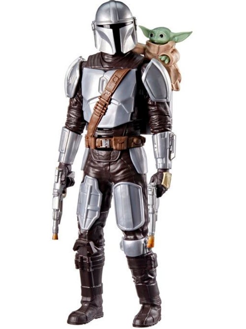 Figurine d'action 28 cm sonore avec grogu - hasbro star wars the mandalorian & grogu - Kiabi