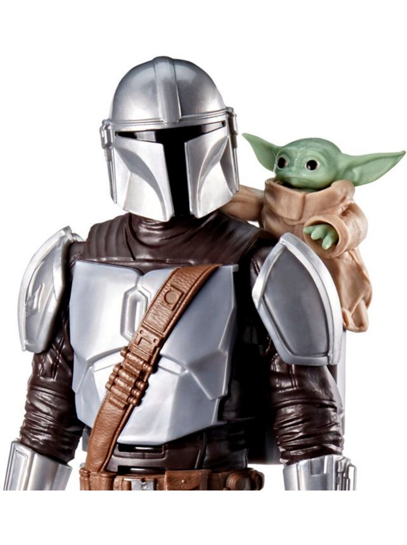 Figurine d'action 28 cm sonore avec grogu - hasbro star wars the mandalorian & grogu Gris - Kiabi