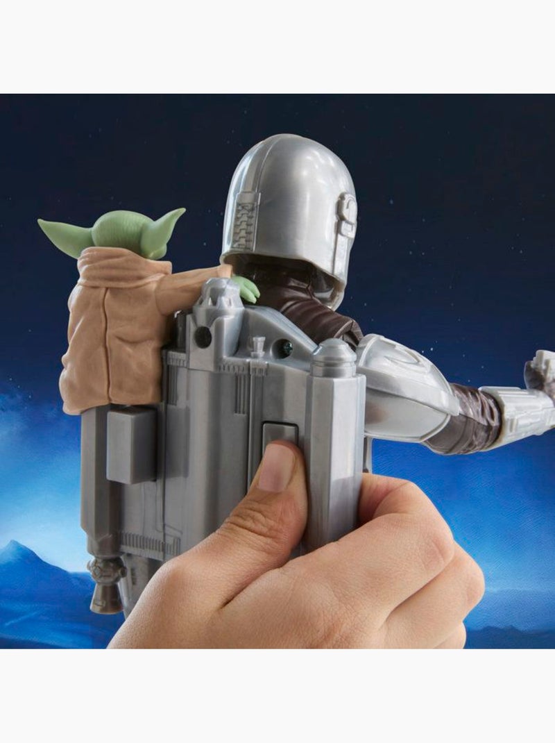 Figurine d'action 28 cm sonore avec grogu - hasbro star wars the mandalorian & grogu Gris - Kiabi