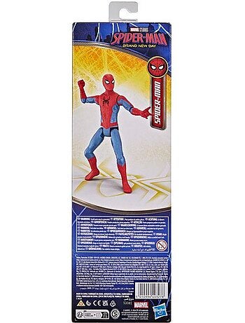Figurine d'action 29 cm articulée titan series - hasbro, spider-man marvel