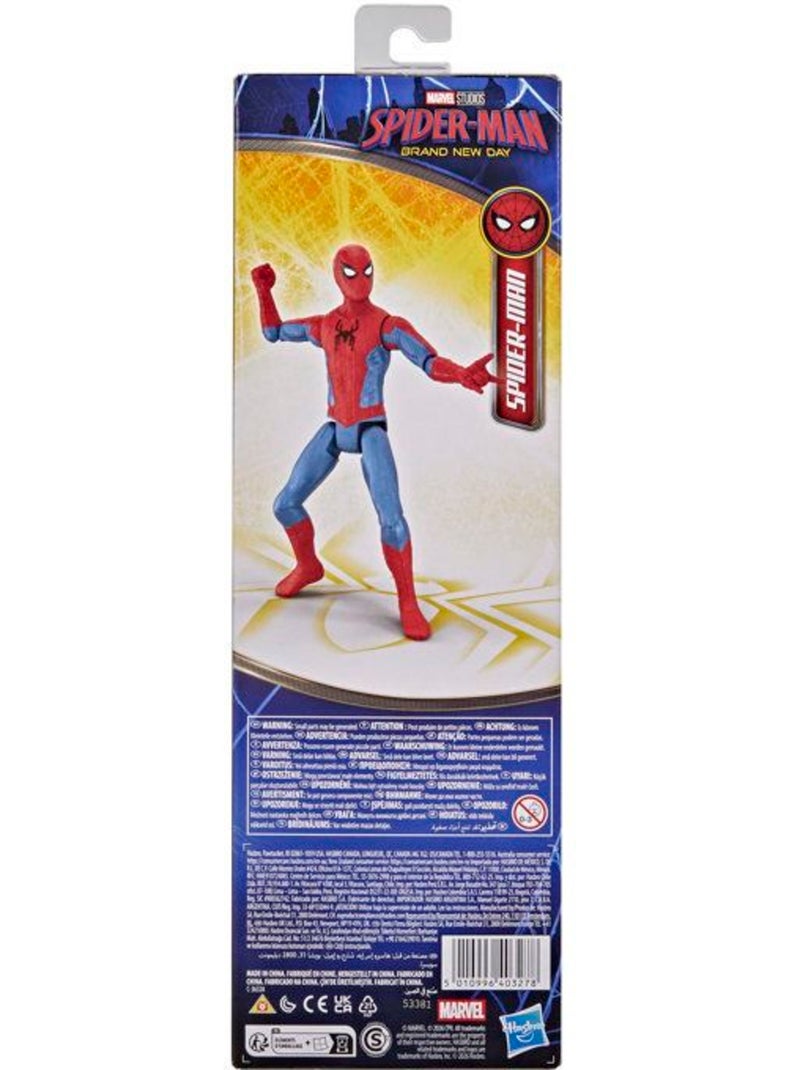 Figurine d'action 29 cm articulée titan series - hasbro, spider-man marvel Bleu - Kiabi