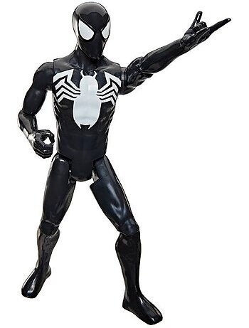 Figurine d'action 30 cm - spider-man costume noir - hasbro marvel spiderman