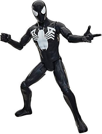 Figurine d'action 30 cm - spider-man costume noir - hasbro marvel spiderman