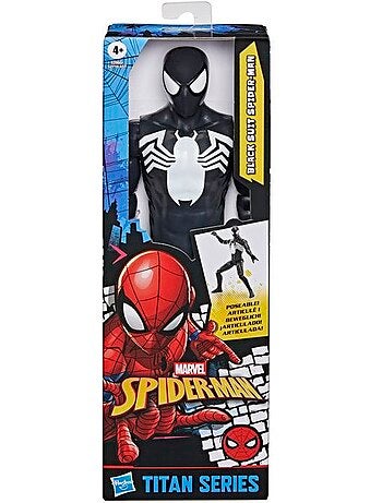 Figurine d'action 30 cm - spider-man costume noir - hasbro marvel spiderman