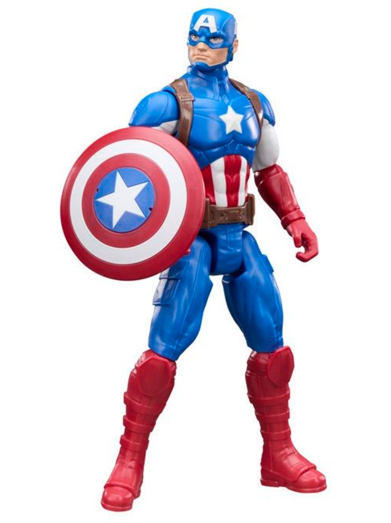 Figurine d'action 30 cm avec bouclier - Captain America - HASBRO Marvel Avengers Bleu - Kiabi
