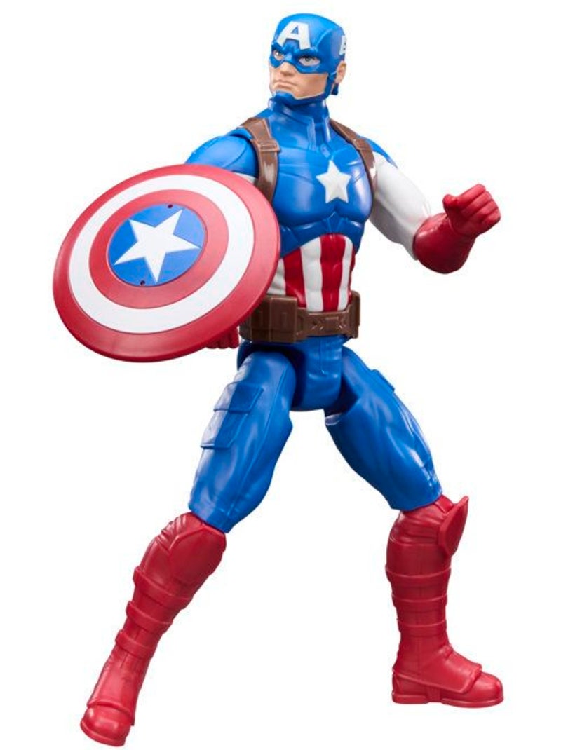 Figurine d'action 30 cm avec bouclier - Captain America - HASBRO Marvel Avengers Bleu - Kiabi