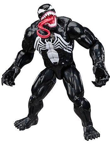 Figurine d'action venom 30 cm articulée - hasbro, marvel spider-man titan series