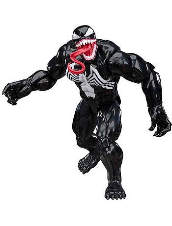 Figurine d'action venom 30 cm articulée - hasbro, marvel spider-man titan series