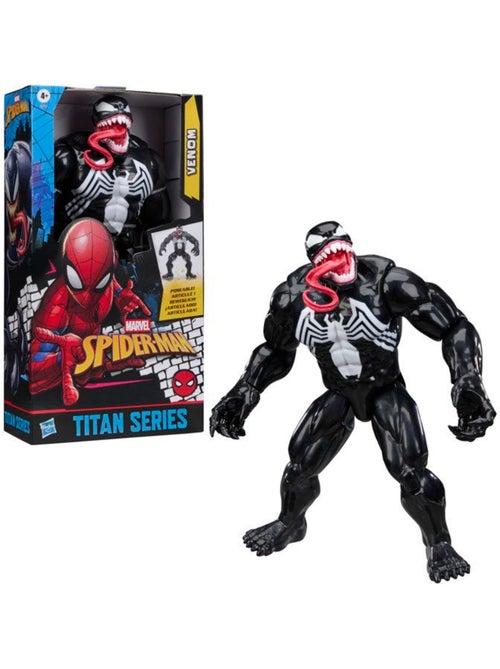 Figurine d'action venom 30 cm articulée - hasbro, marvel spider-man titan series - Kiabi