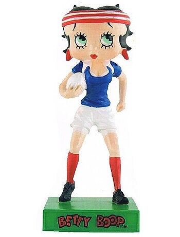 Figurine de collection en résine 'Betty Boop' – Joueur de rugby 15 cm