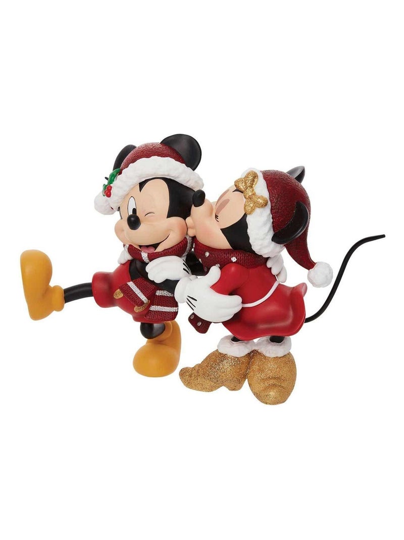 Figurine de Collection Mickey et Minnie Noël Multicolore - Kiabi