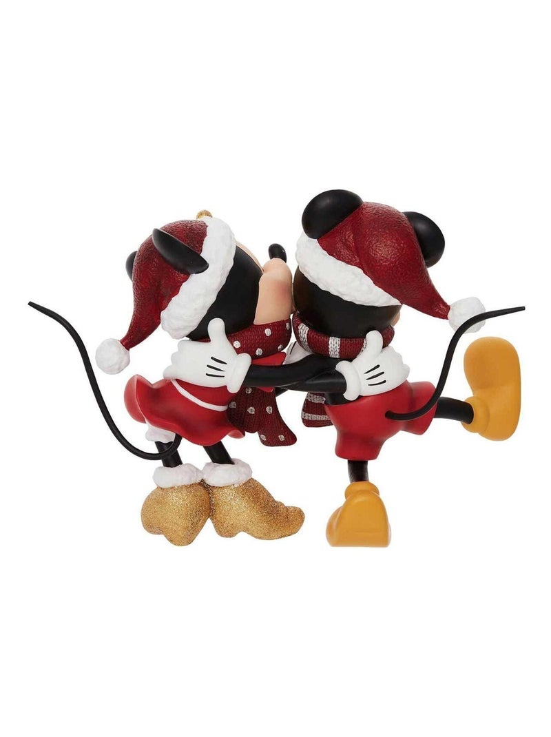 Figurine de Collection Mickey et Minnie Noël Multicolore - Kiabi