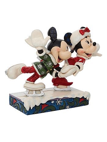 Figurine de collection Mickey et Minnie patin à glace