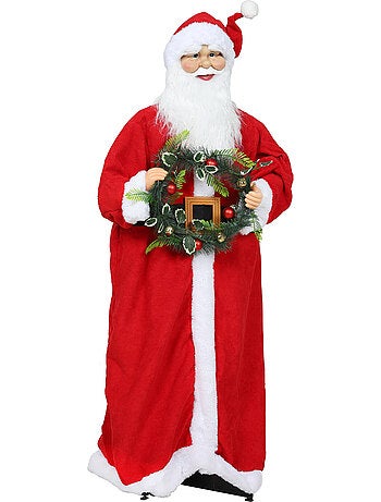 Figurine de père noël debout h.110 cm commande vocale musique