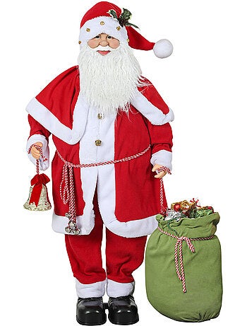 Figurine de père noël debout h.140 cm effets sonores mouvements
