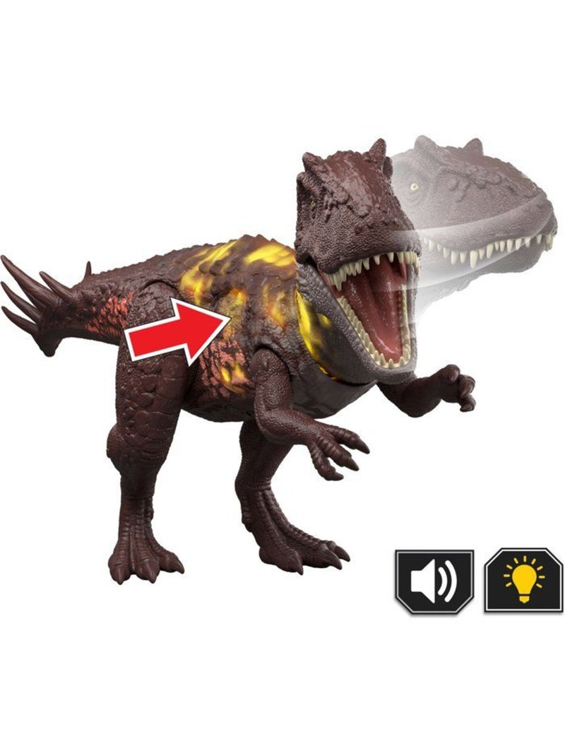 Figurine dinosaure interactive sons et lumières - jurassic world Marron - Kiabi