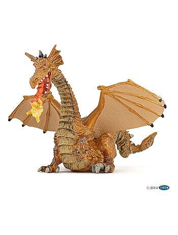 Figurine Dragon Or avec Flamme - Kiabi