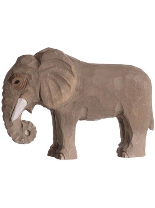 Figurine eléphant en bois - Kiabi