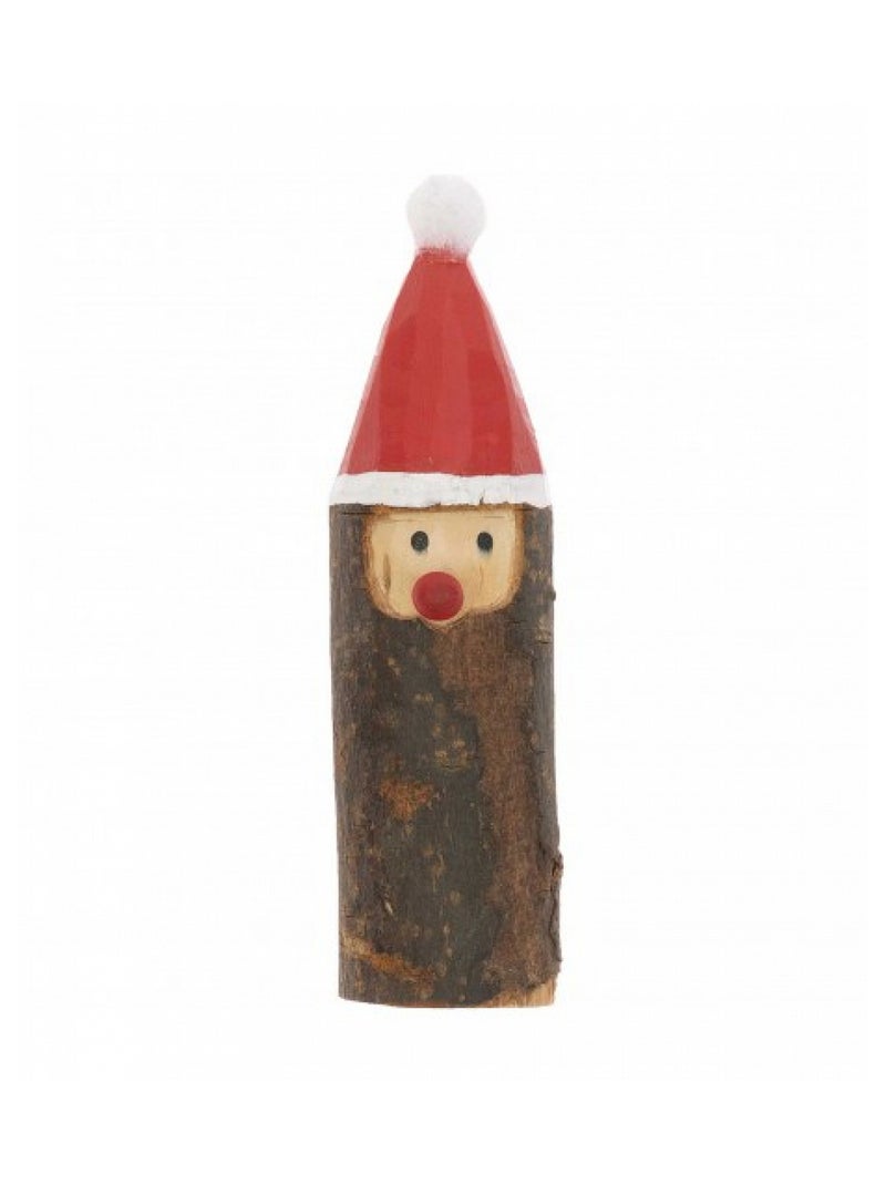 Figurine elfe noel en bois 2.5 x 9.5cm Rouge - Kiabi