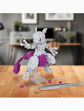 Figurine en briques - bandai - nanoblock - pokémon - mewtwo