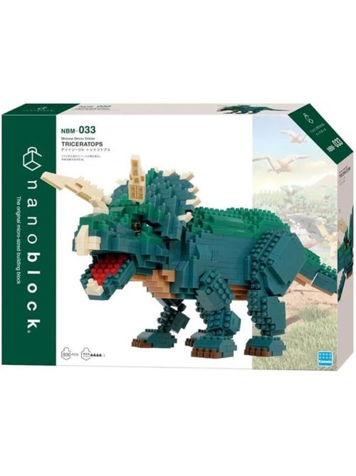 Figurine en briques - bandai - nanoblock - triceratops deluxe - 930 pcs - Kiabi