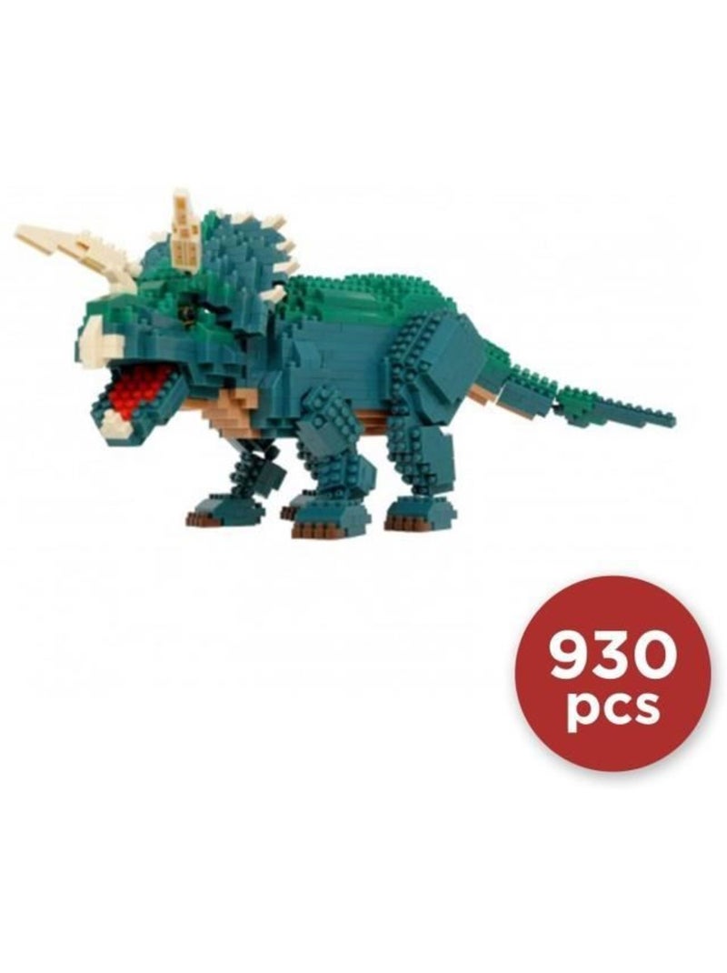 Figurine en briques - bandai - nanoblock - triceratops deluxe - 930 pcs Multicolore - Kiabi