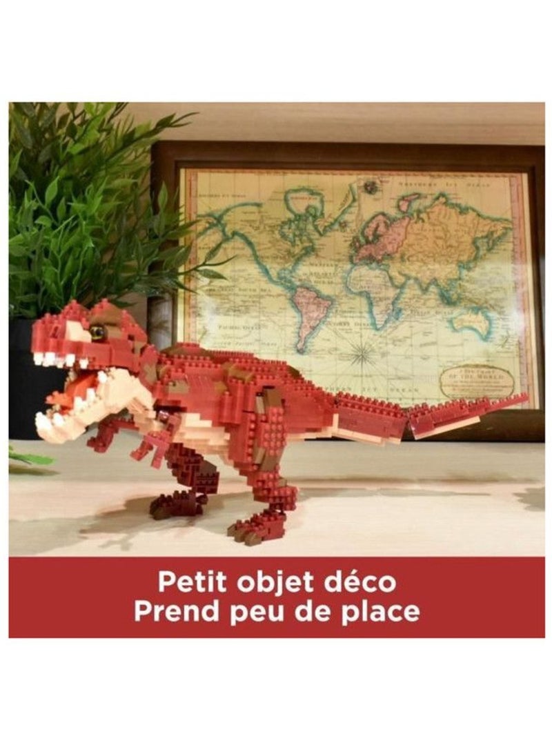 Figurine en briques - bandai - nanoblock - tyrannosaurus rex deluxe - 850 pcs Blanc - Kiabi