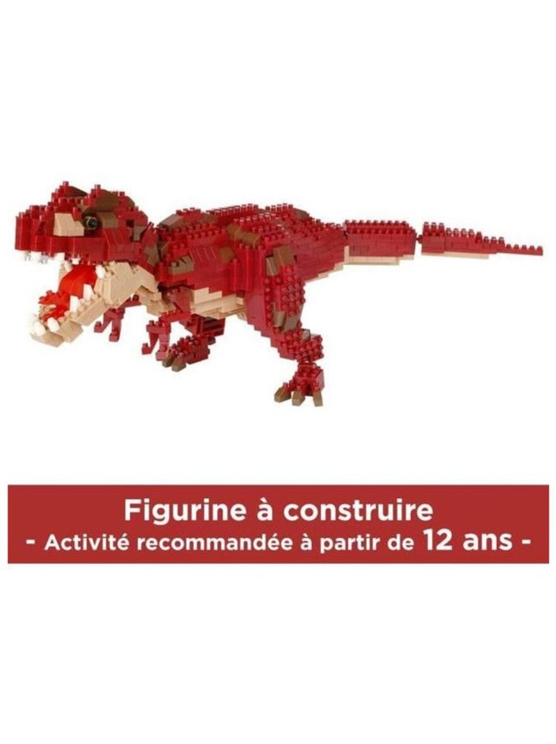 Figurine en briques - bandai - nanoblock - tyrannosaurus rex deluxe - 850 pcs Blanc - Kiabi