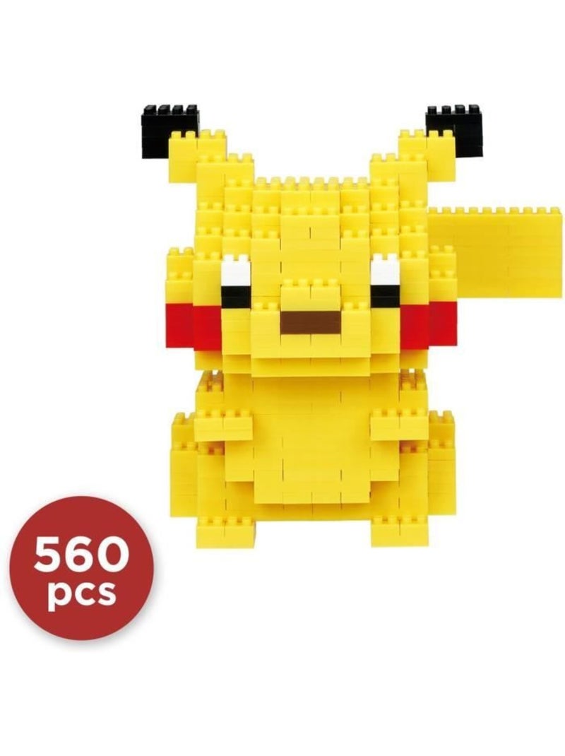 Figurine en briques Nanoblock Pikachu Deluxe - BANDAI, Pokémon Jaune - Kiabi