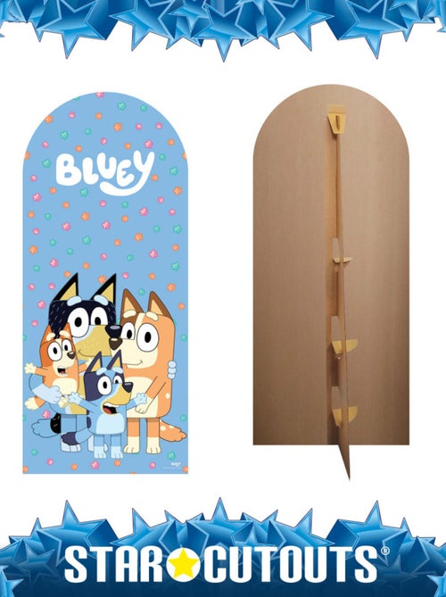 Figurine en carton - Backdrop Bluey - La famille Heeler - Haut 185 cm - Kiabi