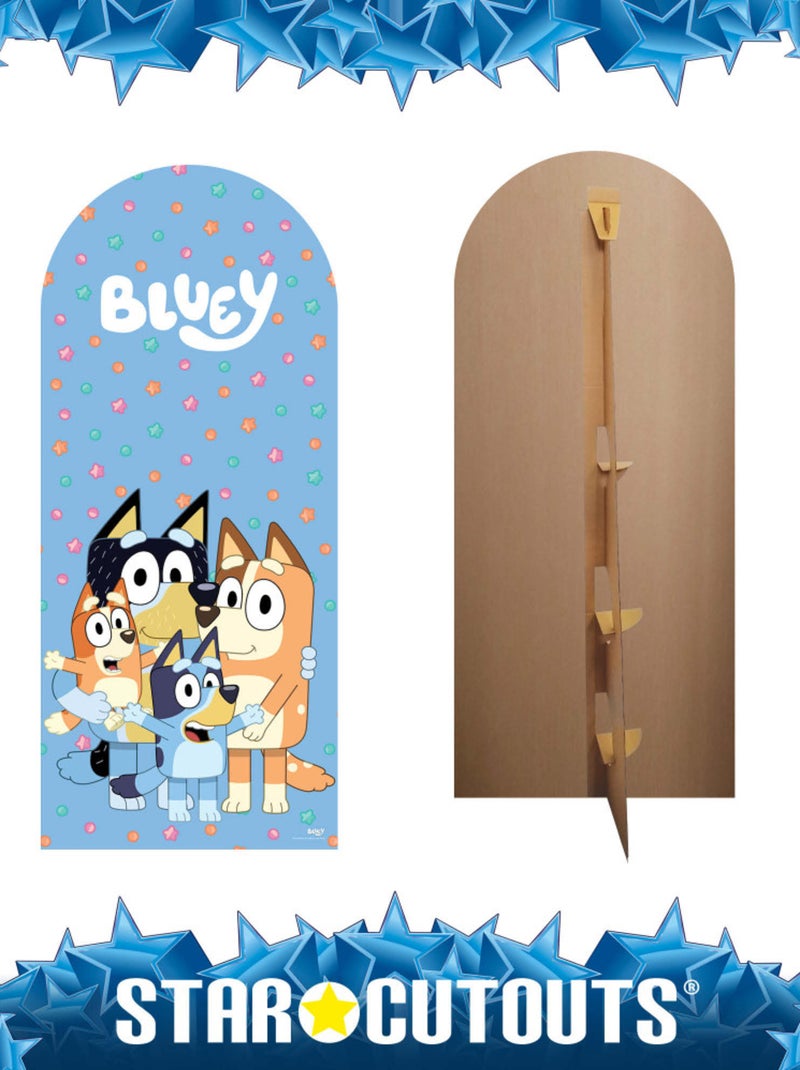 Figurine en carton - Backdrop Bluey - La famille Heeler - Haut 185 cm Multicolore - Kiabi